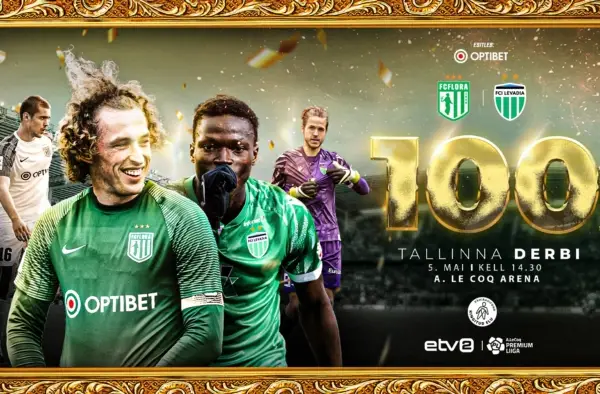 DERBI 100: FC Flora vs FCI Levadia A. Le Coq Arenal sellel pühapäeval