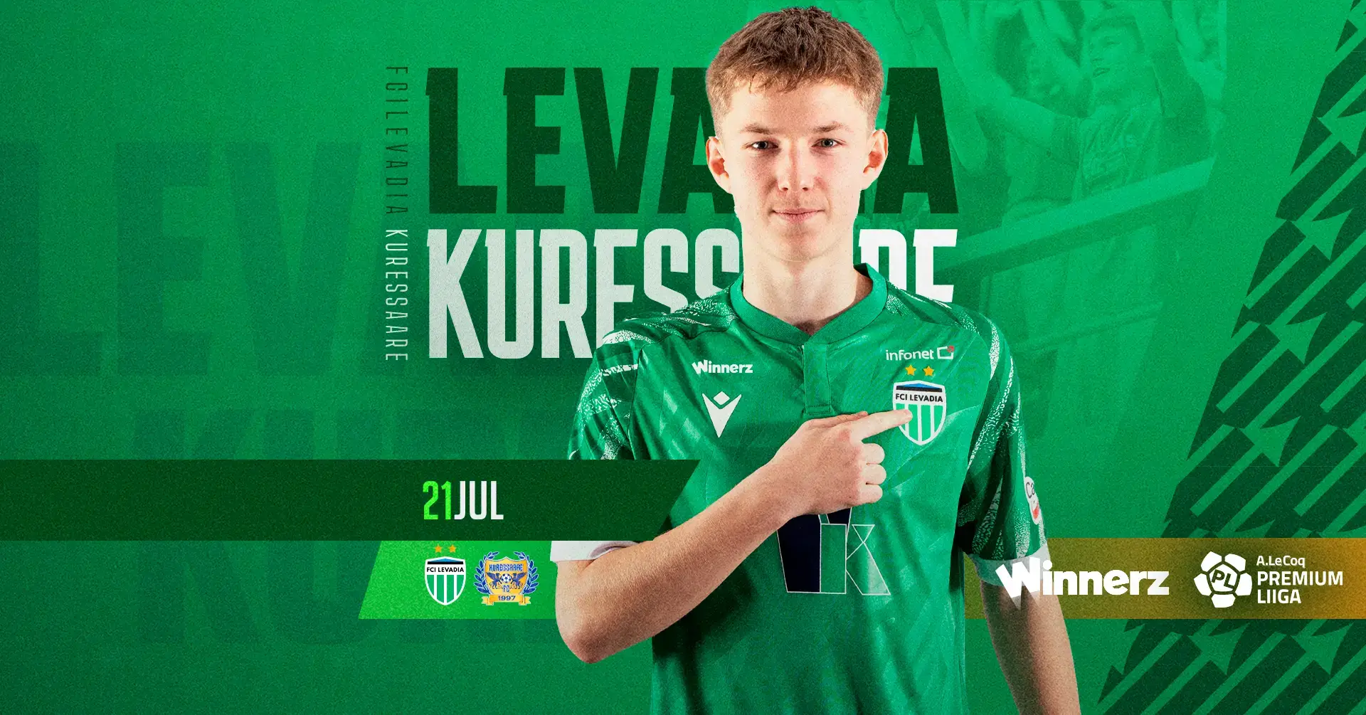 FCI Levadia hosts FC Kuressaare in the Premium League this Sunday.